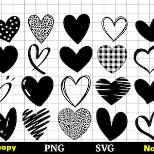 Heart SVG Bundle, Heart Svg, Hand Drawn Heart SVG, Open Heart Svg, Doodle Heart Svg, Sketch Heart Svg, Love Svg,Valentine Svg,Cricut,Png