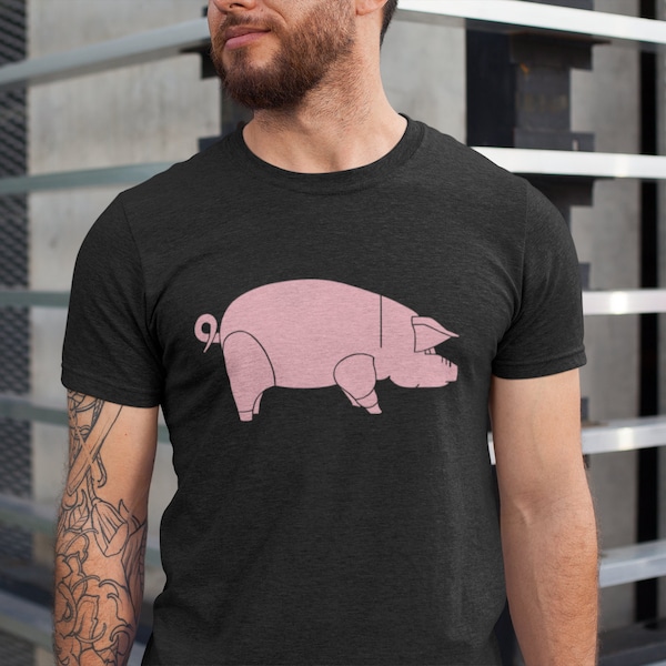 PIG FLOYD shirt, the 70s t-shirts, Pink Floyd shirts, pink Floyd t-shirt, retro shirt, rock shirt, pink pig shirt, vintage rock Unisex Tee