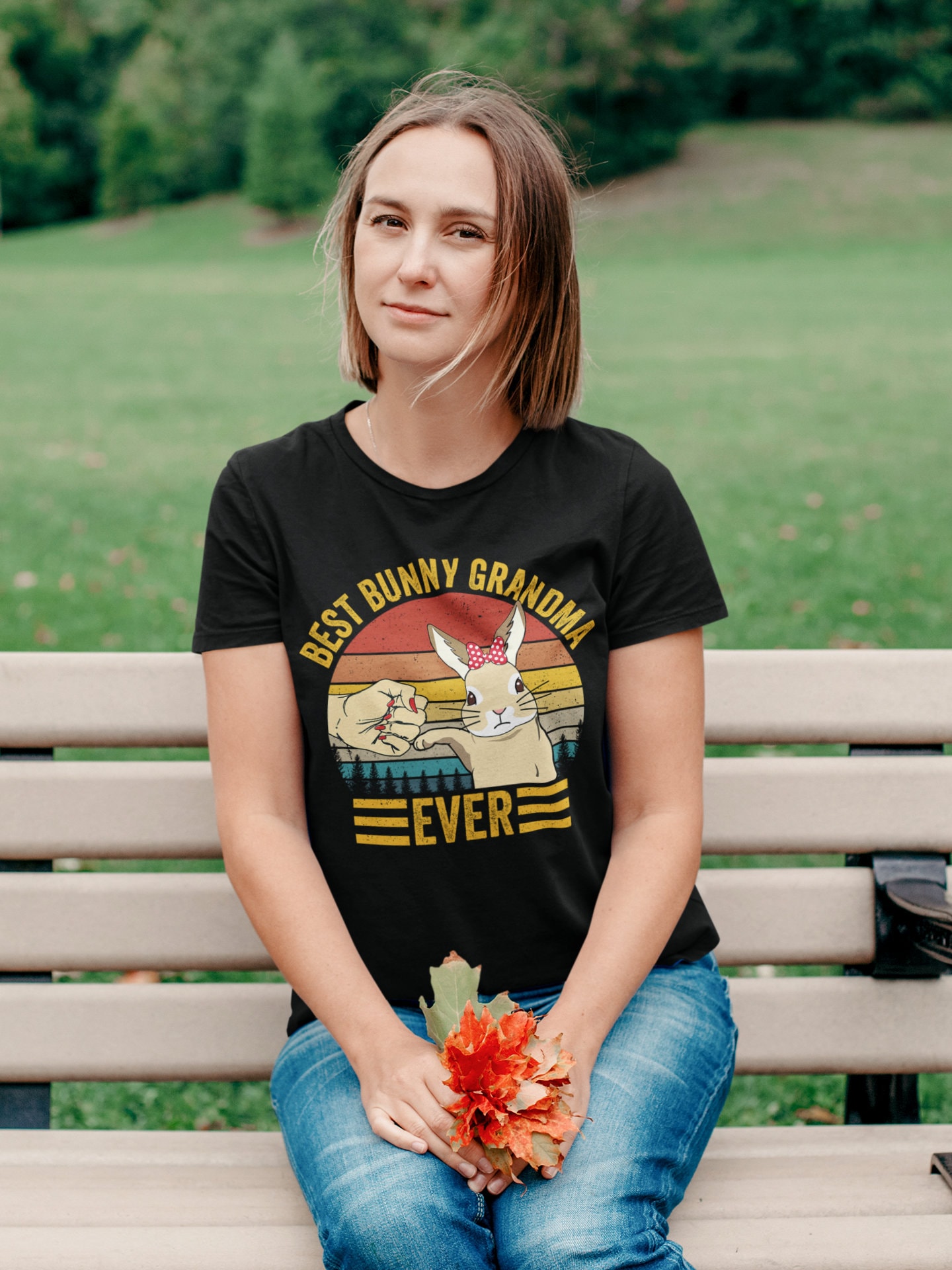 Custom Grandma Bunny Shirt: Personalized Grandkids Easter Gift