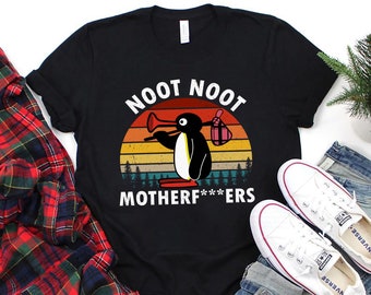 Pingu Noot Noot Motherf*ckers Camiseta divertida, Camiseta Noot Noot Pingu, Camiseta de regalo Funny Meme, amantes de los pingüinos, camiseta de pingüino de noot noot