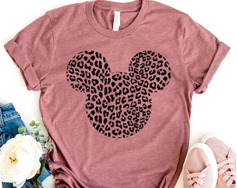 Mickey leopard shirt, Mickey cheetah , Animal kingdom shirt, Disney shirts, Mickey head shirt, Leopard Mickey shirt, Minnie Leopard Ears