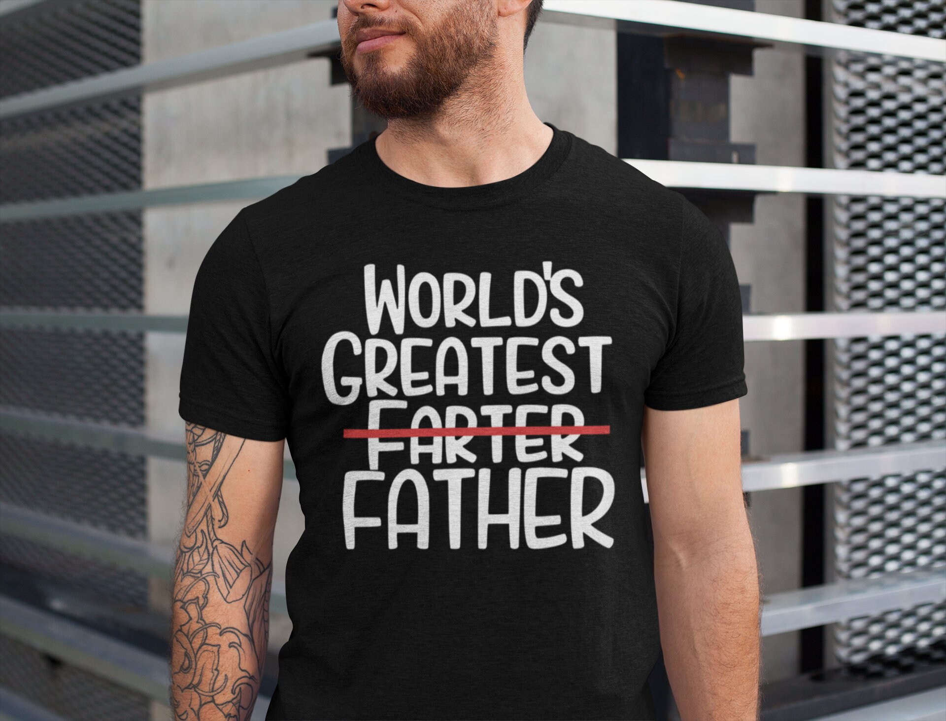 World Greatest Farter I mean Father T Shirt Funny - Fathers Day Gift - Husband Shirt Humor Gift for Men - Funny Dad Shirt Father Shirt