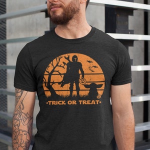 Star Wars Halloween Shirt, Disney Halloween Shirt, mandalorianisches Süßes oder Saures, Halloween Familienshirts, Disney Familien Shirts, Halloween Geschenk