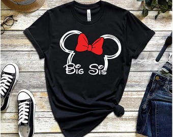 Maglietta Big Sis Mouse, maglietta Big Sister Mouse Disney Family, regalo per sorella, maglietta Disneyworld, maglietta Disney Family Trip, la più magica