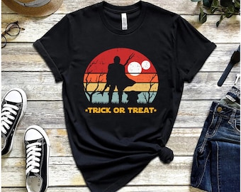 Star Wars Halloween Shirt, Disney Halloween Shirt, Mandalorian Trick or Treat, Halloween Family Shirts, Disney Family Shirts, Halloween Gift