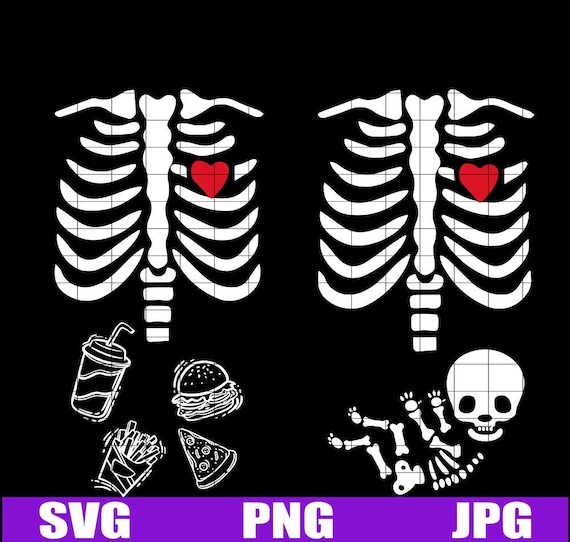 Baby skeleton SVG, Pregnancy skeleton SVG, pregnancy SVG, Halloween skeleton svg, skeleton baby, Matching family Halloween skeleton