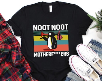 Pingu Noot Noot Motherf*ckers Camiseta divertida, Camisa Noot Noot Pingu, Camiseta divertida de regalo Meme, amantes de los pingüinos, camiseta de pingüino noot noot