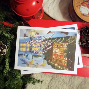 Carte de Voeux pour Noël et les fêtes de fin d'années Le Magasin de Jouets
