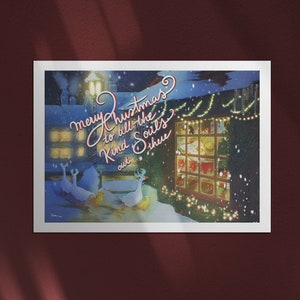 Illustration de Noël avec texte pour carte de voeux ou décoration Le Magasin de Jouets