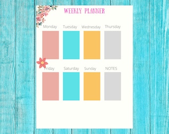 Weekly Printable Planner, Weekly Planner, Printable Digital Planner, Printable Weekly Planner, PDF Printable Planner