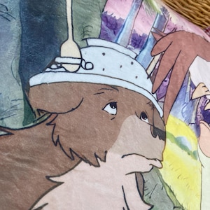 Classic Storybook Bear and Friends Blanket: 30x40 Polyester Fleece | True Friends Forever | Watercolor-Like Design | Lightweight and Thin image 5