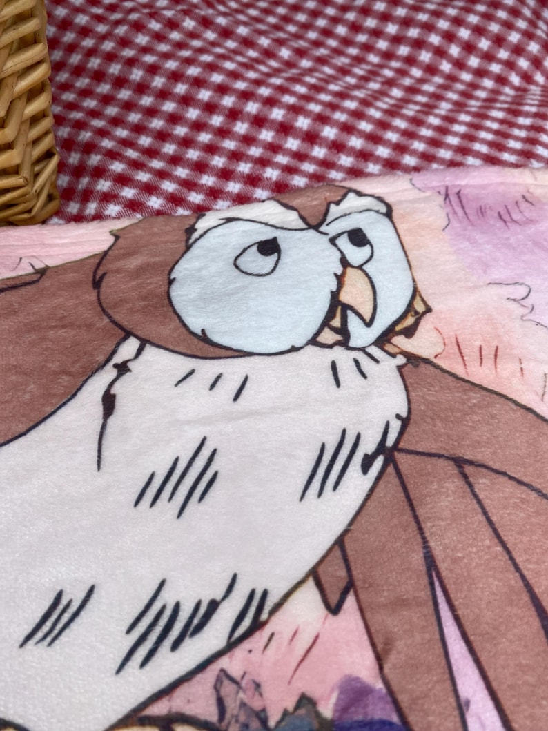 Classic Storybook Bear and Friends Blanket: 30x40 Polyester Fleece | True Friends Forever | Watercolor-Like Design | Lightweight and Thin image 4