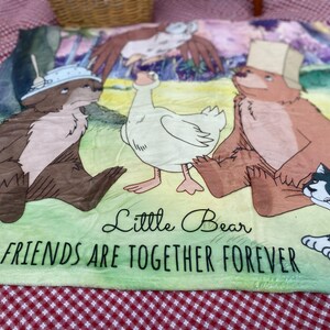 Classic Storybook Bear and Friends Blanket: 30x40 Polyester Fleece | True Friends Forever | Watercolor-Like Design | Lightweight and Thin image 8