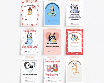 Bluey Valentine Day - Etsy