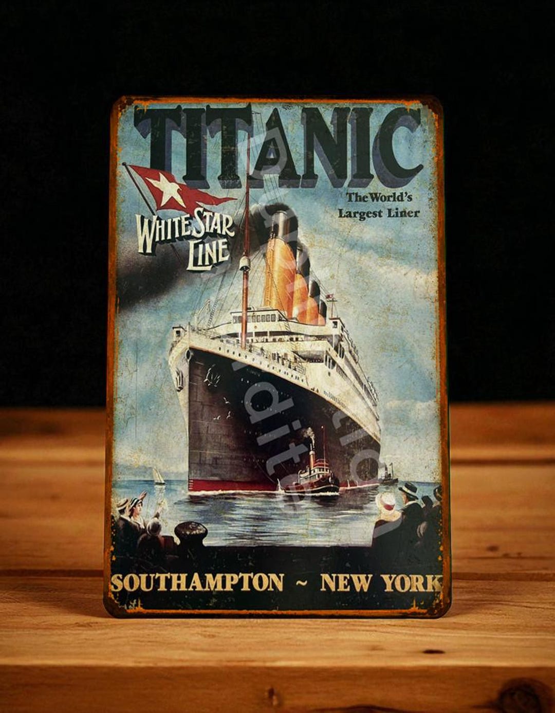 Vintage Titanic Metal Sign - Etsy