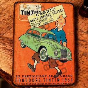 Vintage Tintin IFA metal sign