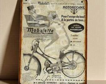 Plaque Vélo Ancienne MOTOBECANE - Métal, Vintage, France, Cyclisme