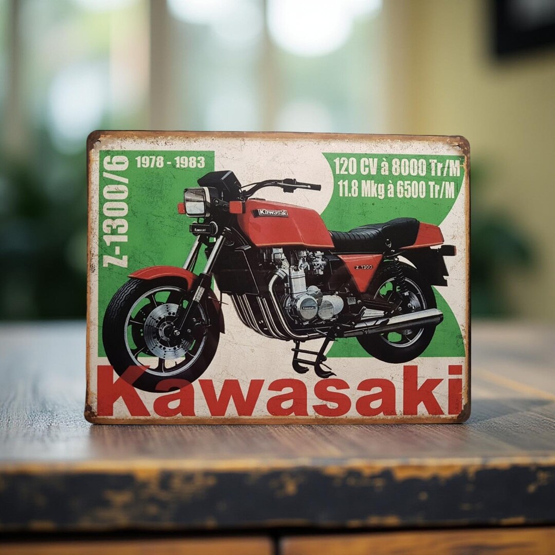 Kawasaki 1300Z Vintage Metal Sign - Etsy