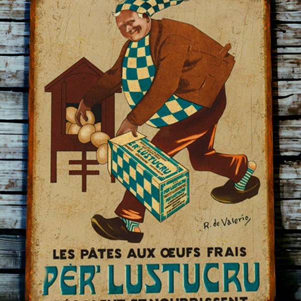 Plaque métal vintage Pates Lustucru