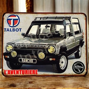 Vintage Simca Rancho metal sign
