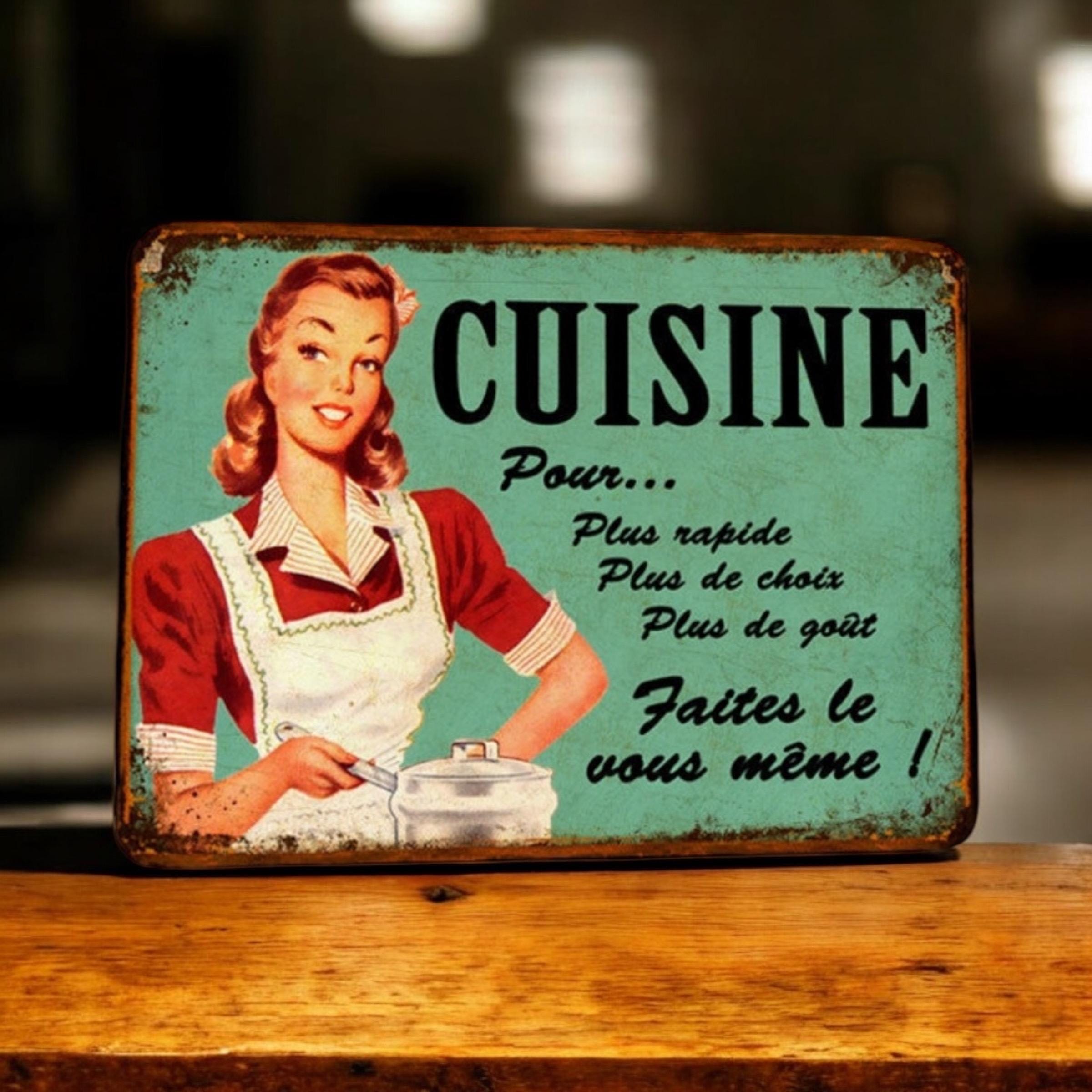 Plaque Métal Vintage Horizon De Madrid - Décoration Murale 15x30cm - Pour Cuisine, Café, Salon, Bar