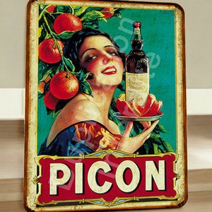 Picon vintage metal plate