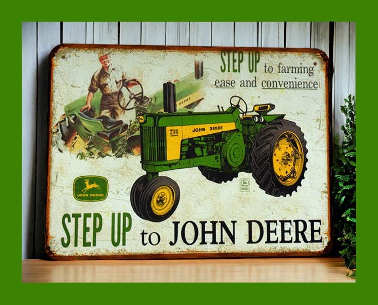 Plaque Enseigne John Deere - Décoration Tracteur, Panneau PVC (neuf, France)