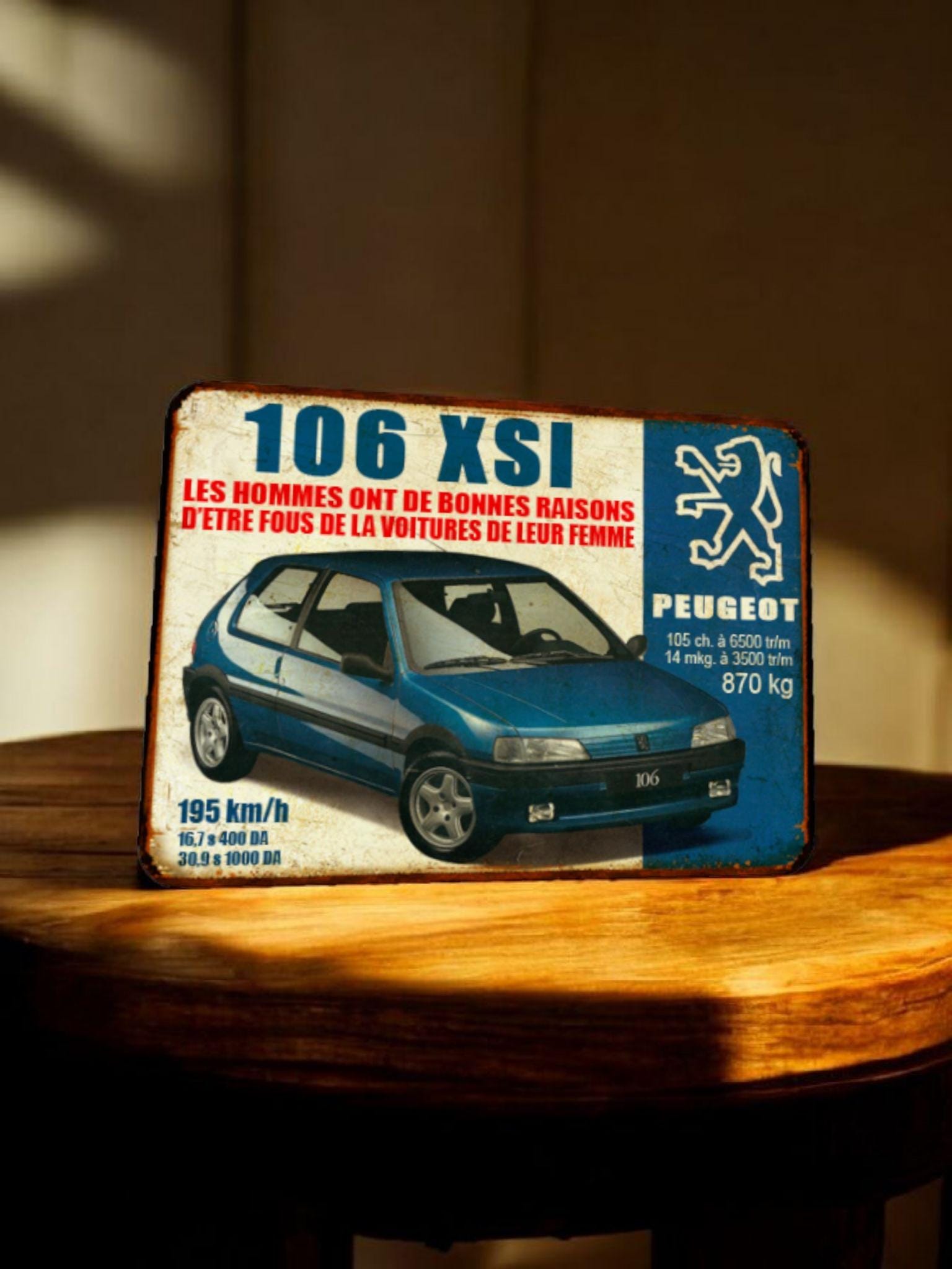 Affiche Originale Peugeot 205 Turbo 16 Rallye - 40x60 Cm - France