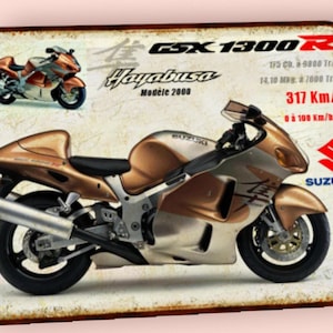 Suzuki GSXR 1300 Hayabusa Vintage Metal Sign