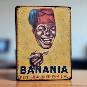 Insegna metallica vintage Banania