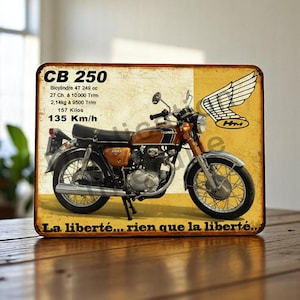 Vintage Honda CB 250 metal plate