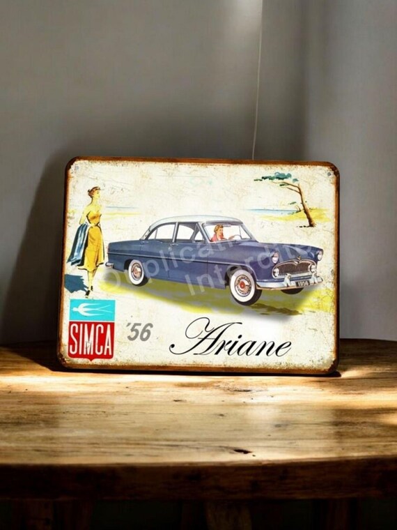 ヴィンテージ Simca アリアン 56 メタル サイン - Etsy 日本