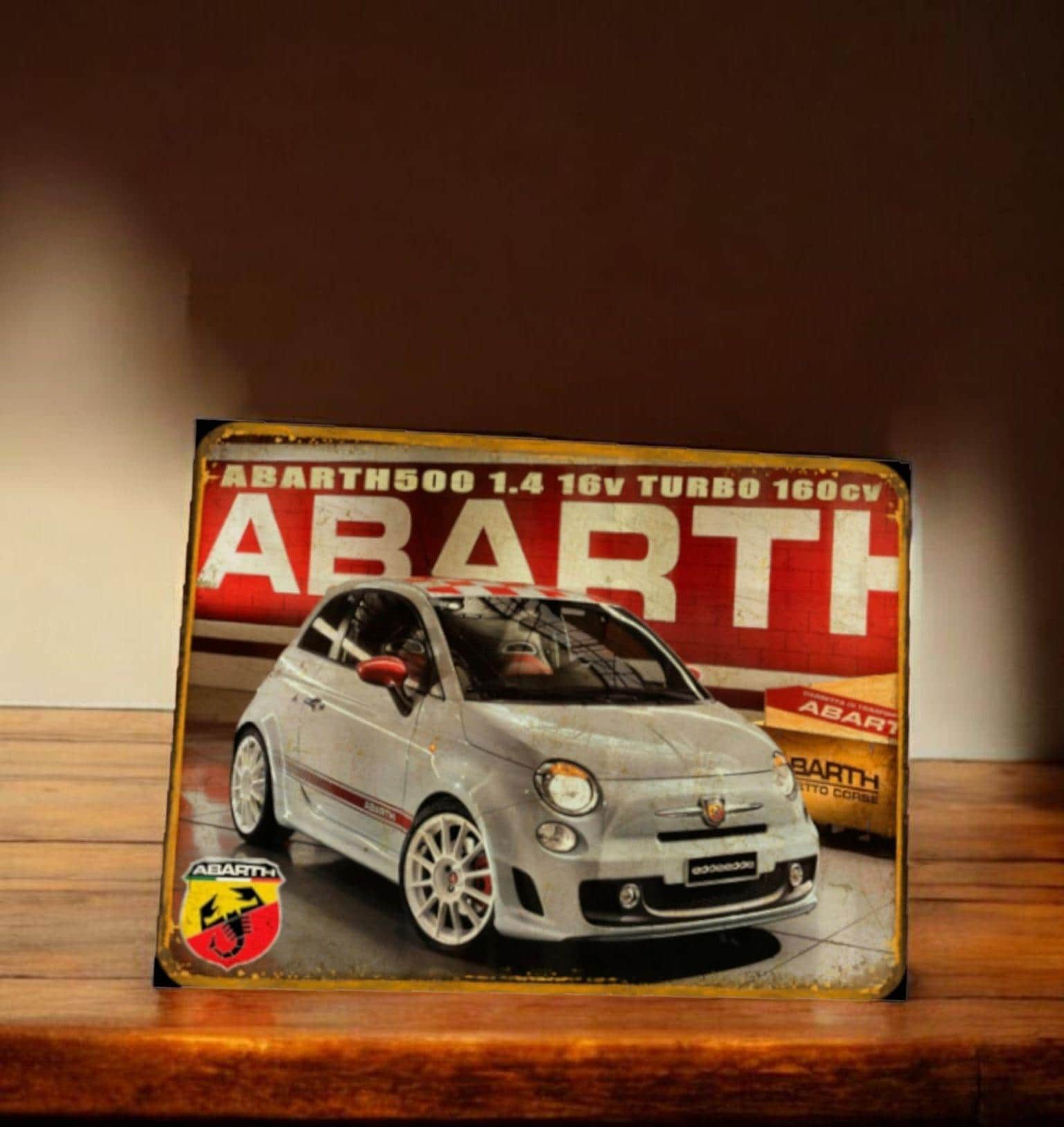 Vintage Fiat 500 Abarth Metal Sign - Etsy