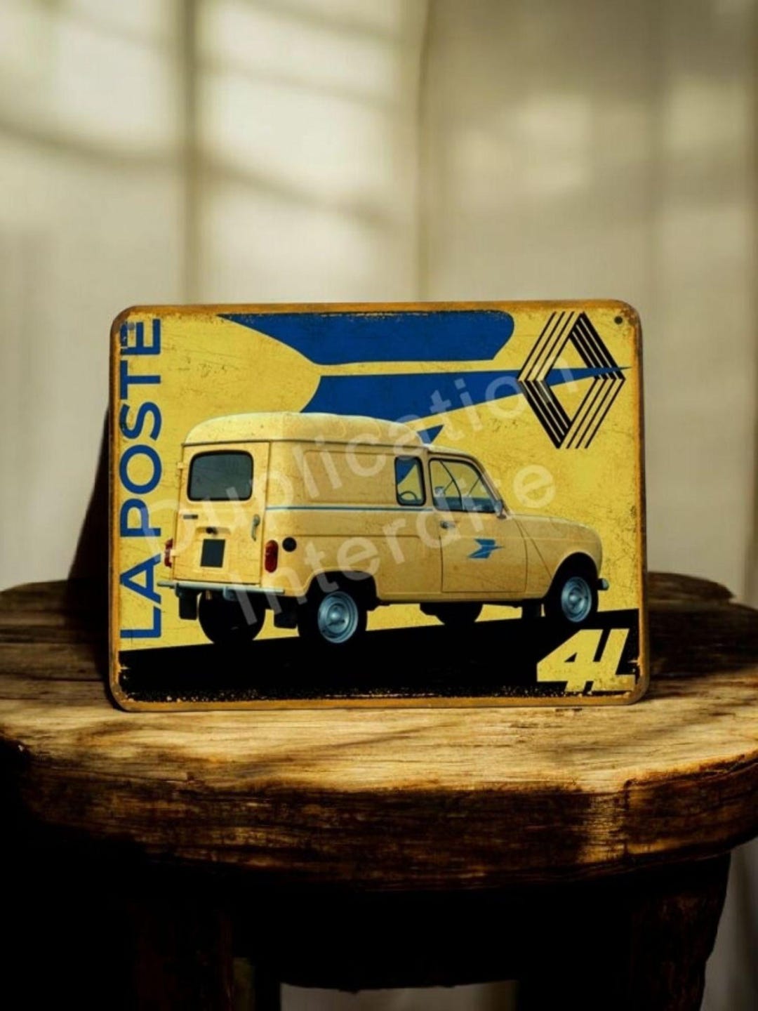 Vintage Renault 4L Metal Sign, La Poste (french Postal Service) - Etsy