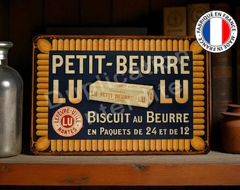 Rare Set of 4 LU PETIT-BEURRE Nantes Biscuit Rubber Coasters Made