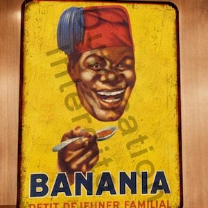 Banania Vintage-Metallplatte