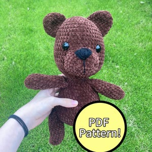 Wzór na szydełkowe Amigurumi Barry the Bear w formacie PDF Słodki, puszysty miś