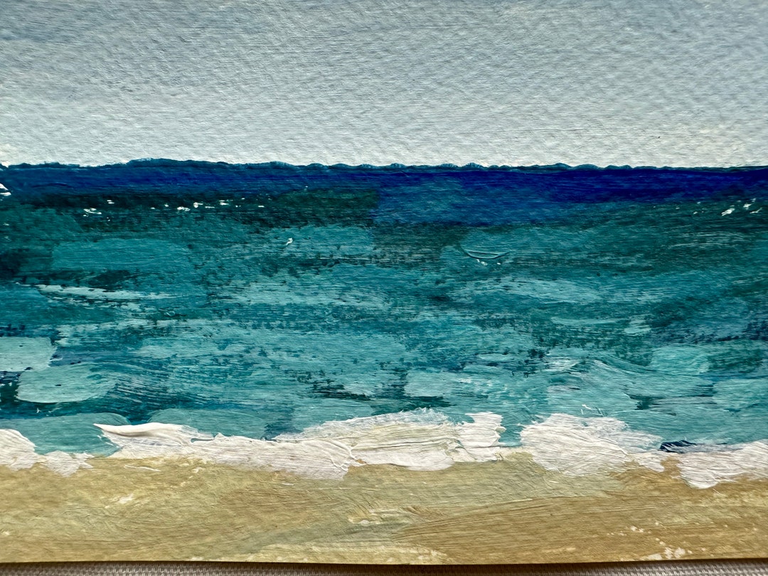 Little Hand Painted Beach Landscape Art Etsy