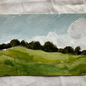 Little Handpainted Mountain Meadow Artwork