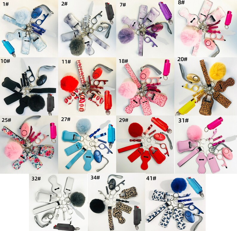 Safety Keychain 12 Pcs Set Etsy