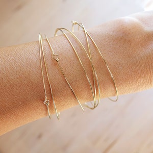 Gold weekly, set of 7 gold-colored bracelets, bangle, women's bracelet, bangle, stainless steel bracelet, fine bracelets