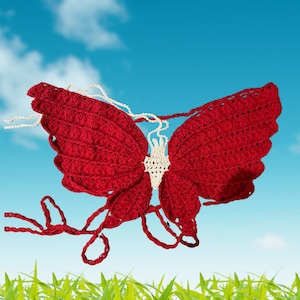 Handmade crochet Butterfly Top