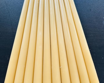 3/6xHandmade Beeswax Taper Dinner candles,25cmx2.2cm,100%Aussie Organic Beeswax