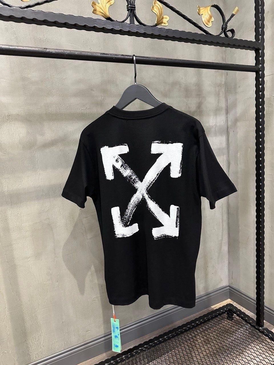 Premium Quality off White T-shirt Black Logo - Etsy