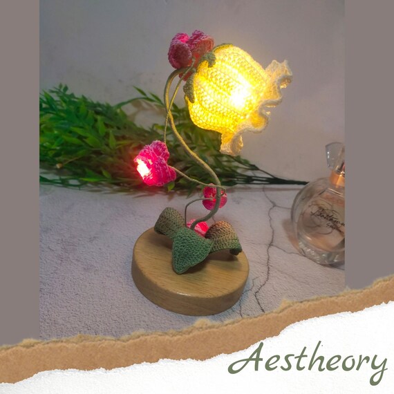 Lily of the Valley Lamp Crochet Flower Lamp Lily Flower Night