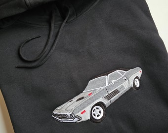 Custom Embroidered Car Hoodie For Gift For Car Lover Embroidered Car Photo Sweatshirt