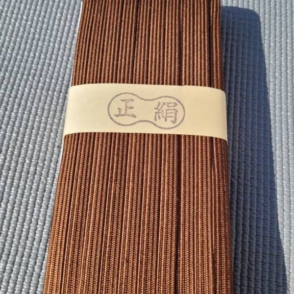 Brown 10mm Imported Genuine Japanese Silk Ito