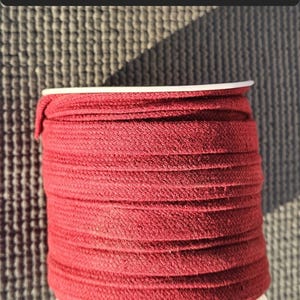 Red (Maroon) Economic Chinese Made Cotton Ito Sold By The Foot For Katana, Wakizashi, Tanto, Nodachi & Tachi