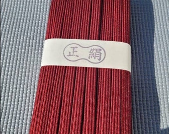 短刀脇差用短絹下げ緒 10mm（厚さ3mm）90cm/120cm 日本製/日本の絹製侍