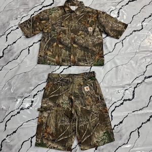 Vintage Carhartt Reworked Camo Set | Shirt L, Shorts 34, Streetwear Outfit